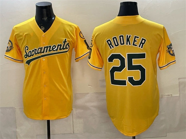 Oakland Athletics #25 Brent Rooker 2026 Yellow HOLBERT Alternate Sacramento Celebrating 125 Years Vapor Limited Stitched Jersey