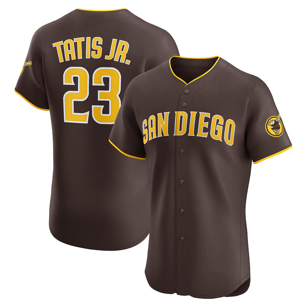 San Diego Padres #23 Fernando Tatis Jr. Brown HOLBERT Road Elite Jersey