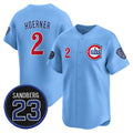 Chicago Cubs #2 Nico Hoerner Blue HOLBERT 'Ryne Sandberg Tribute' Vapor Limited V2 Stitched Jersey