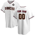 Custom Arizona Diamondbacks Active Player White HOLBERT 2023 World Series Home Cool Base Stitched Jersey
