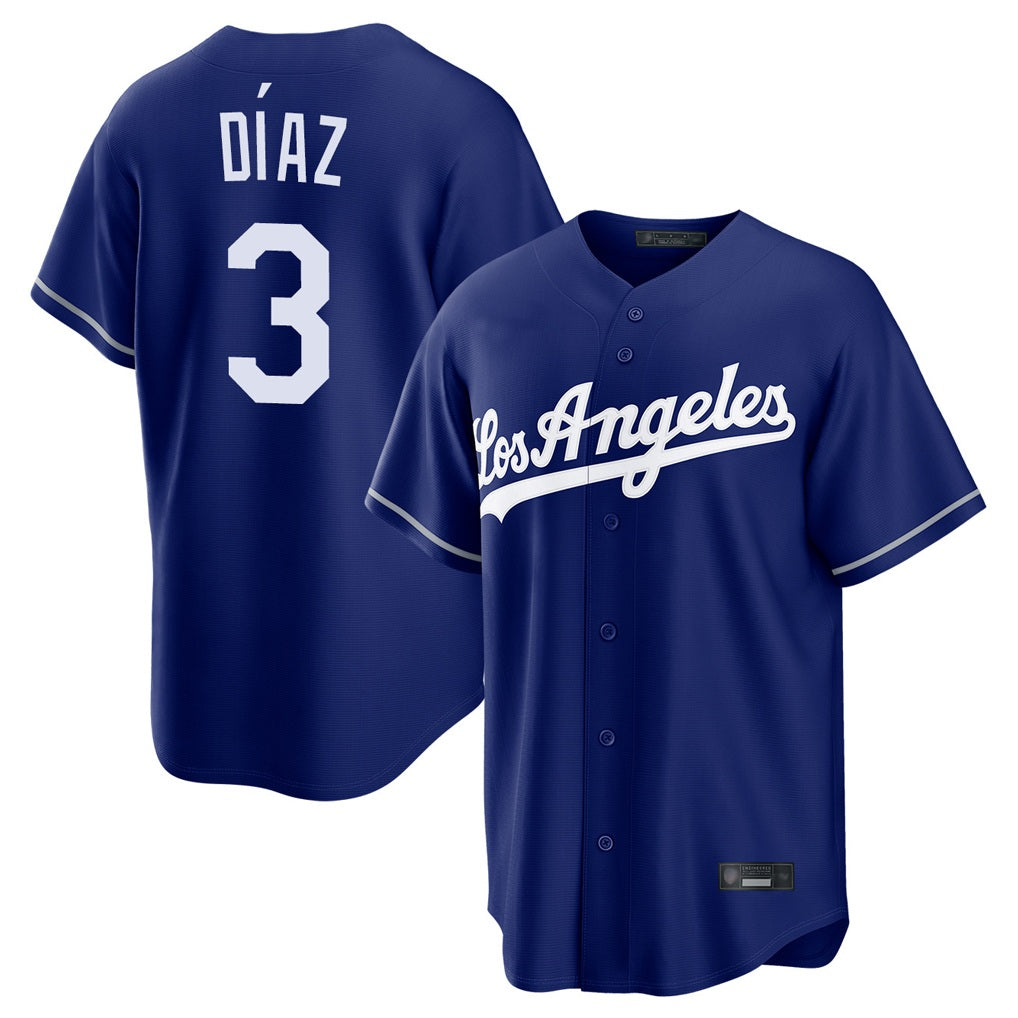 Los Angeles Dodgers #3 Edwin D¨ªaz Player Royal HOLBERT Game Stitched Jerseys