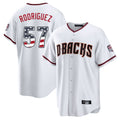 Arizona Diamondbacks #57 Eduardo Rodriguez Player White HOLBERT USA 250 Fourth of July Home Game Stitched Jerseys
