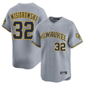 Milwaukee Brewers #32 Jacob Misiorowski Player Gray HOLBERT Home Limited Stitched Jerseys