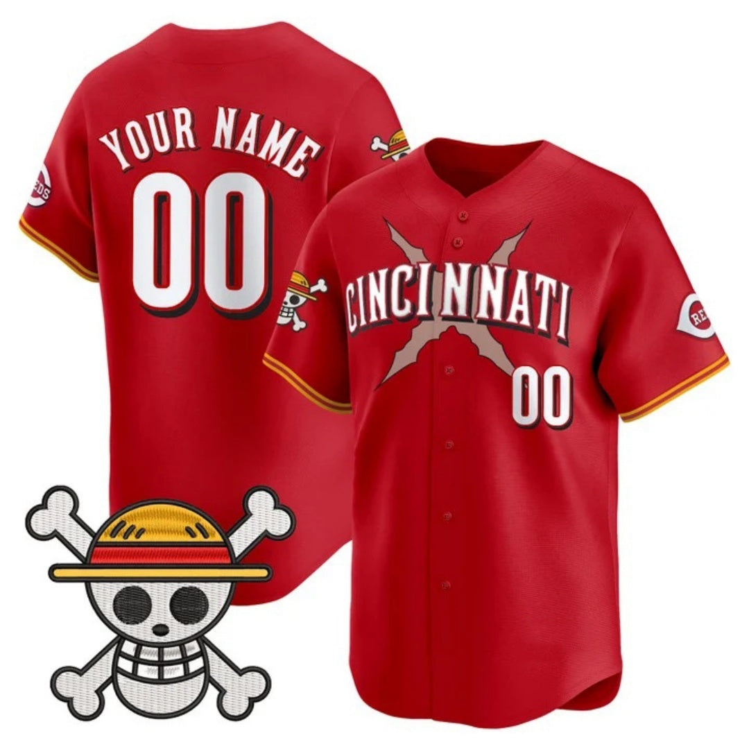 Custom Cincinnati Reds x One Piece Red HOLBERT Vapor Premier Limited Jersey - Stitched