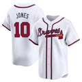 Atlanta Braves #10 Chipper Jones Player White HOLBERT Limited Home Game Stitched Jerseys