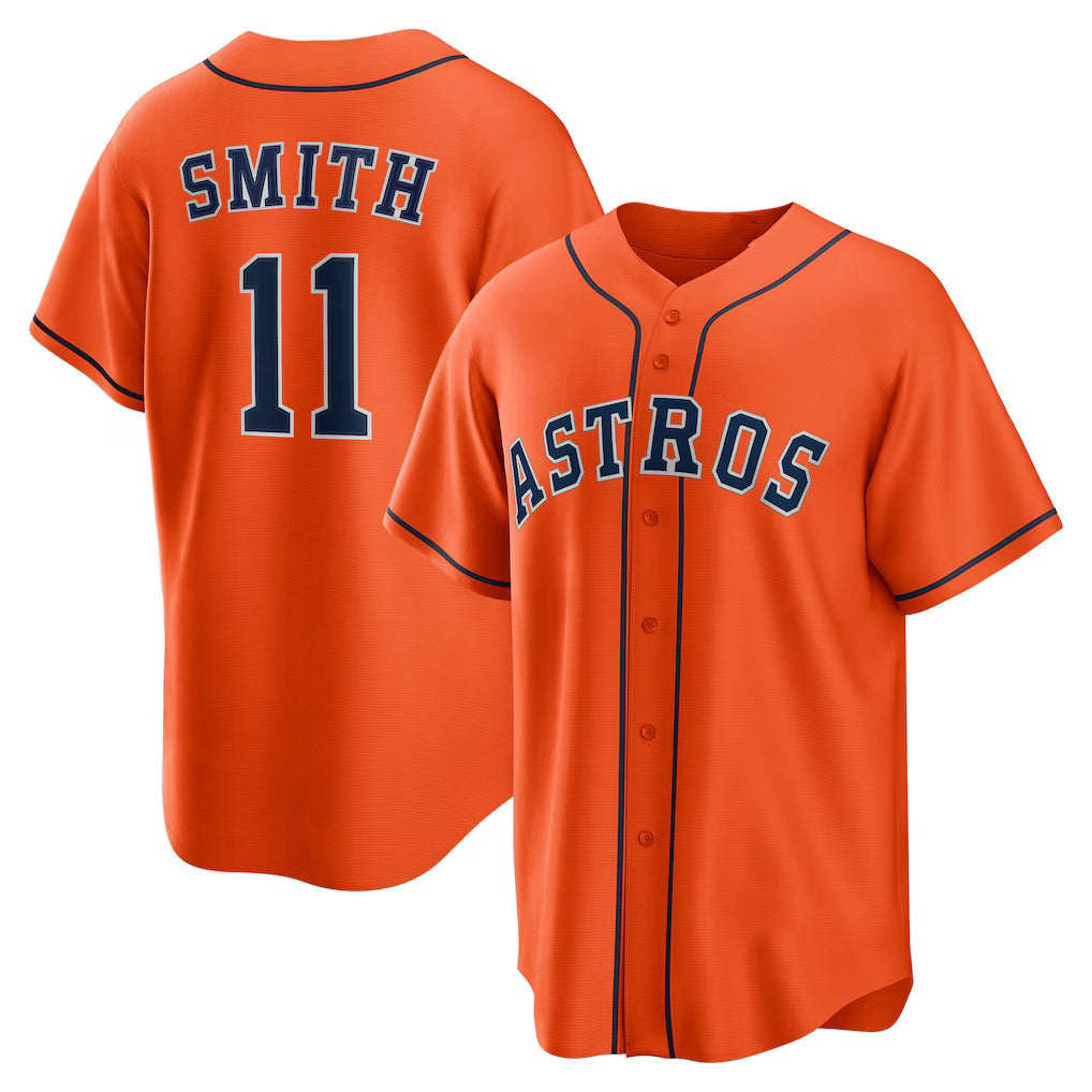 Houston Astros #11 Cam Smith Orange HOLBERT Alternate Replica Jersey