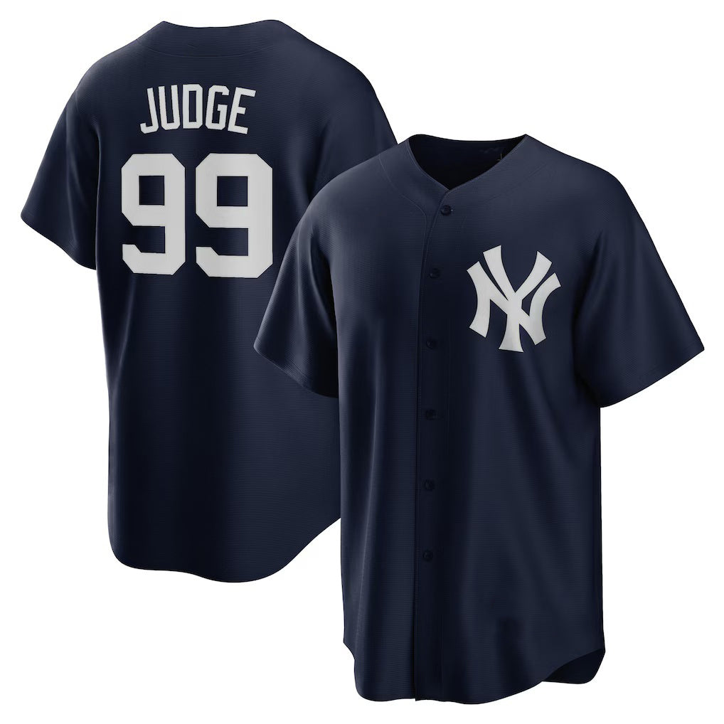 New York Yankees #99 Aaron Judge Navy HOLBERT 2020 Spring Training Replica Player Jersey