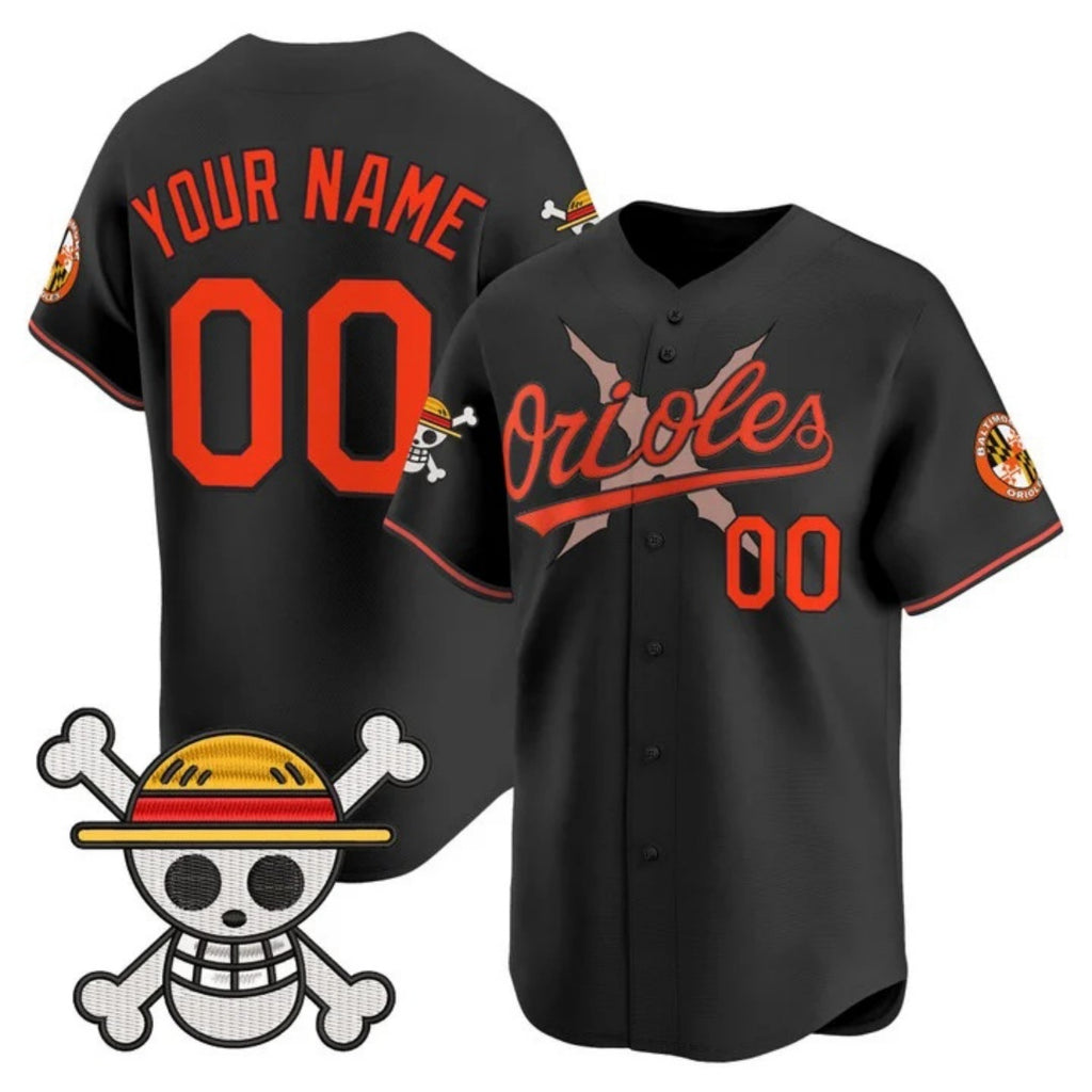 Custom Baltimore Orioles x One Piece Black HOLBERT Vapor Premier Limited Jersey - Stitched
