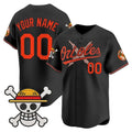Custom Baltimore Orioles x One Piece Black HOLBERT Vapor Premier Limited Jersey - Stitched