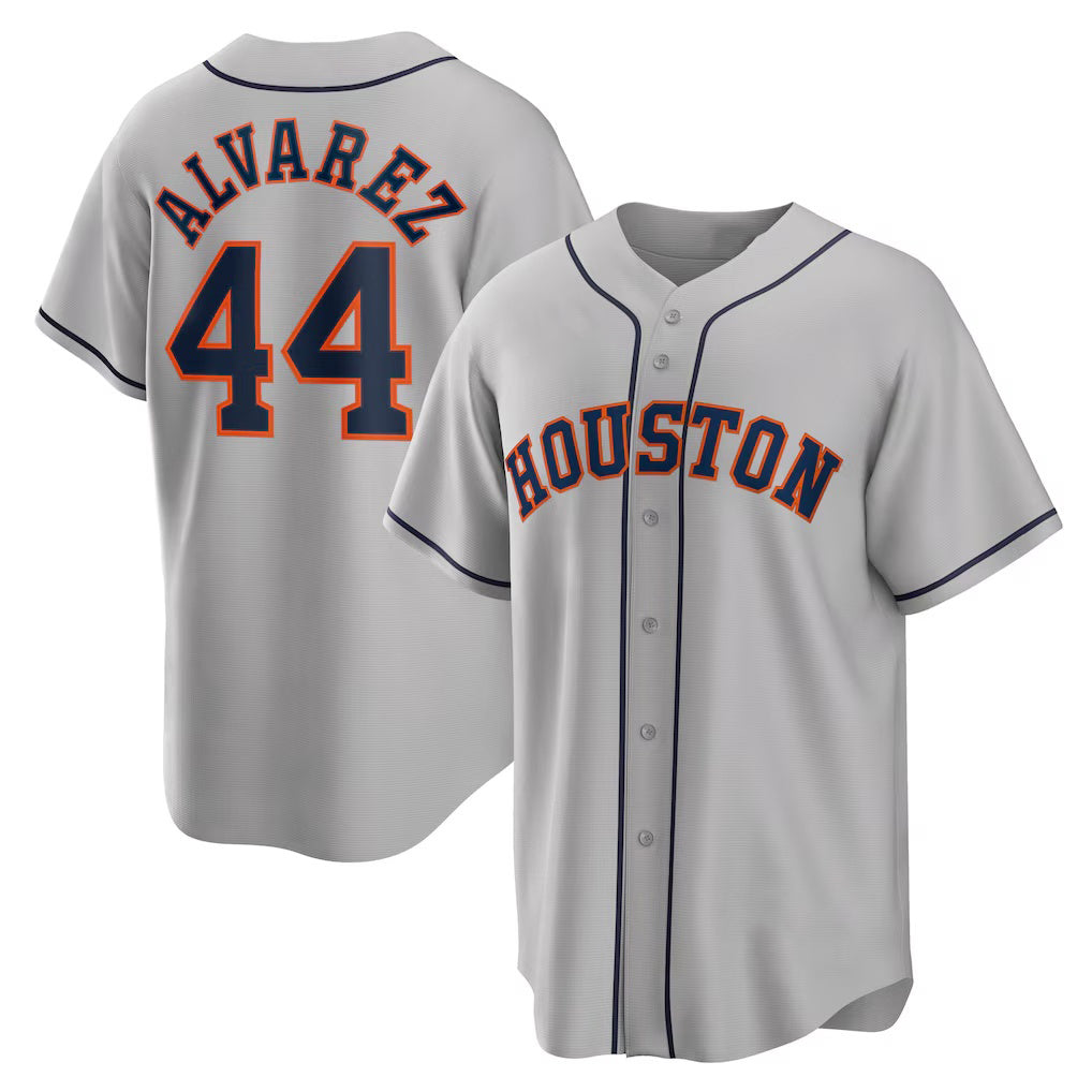 Houston Astros #44 Yordan ¨¢lvarez Gray HOLBERT Road Replica Player Jersey