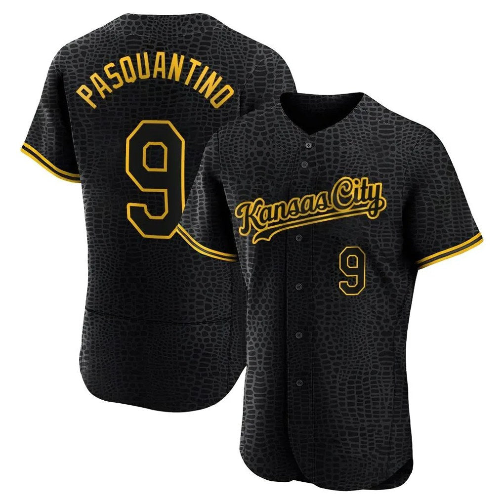 Kansas City Royals #9 Vinnie Pasquantino Player Black HOLBERT Snake Skin City Limited Elite Stitched Jerseys