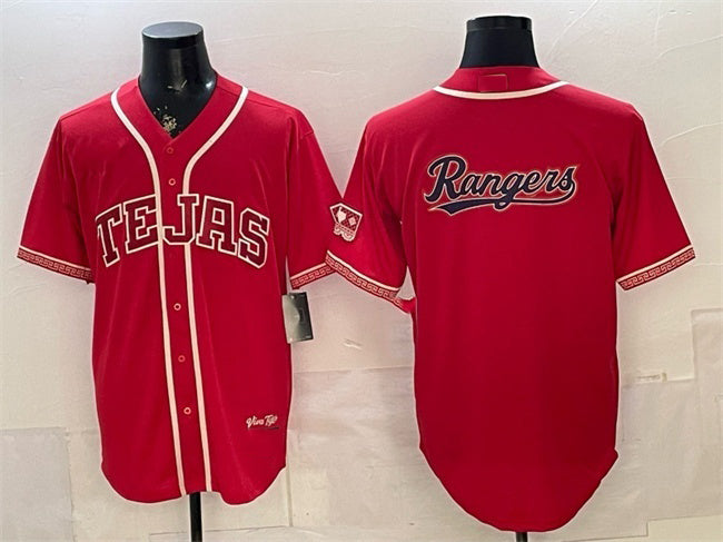 Texas Rangers Team Big Logo Red HOLBERT 2026 City Connect Stadium Stitched Jersey
