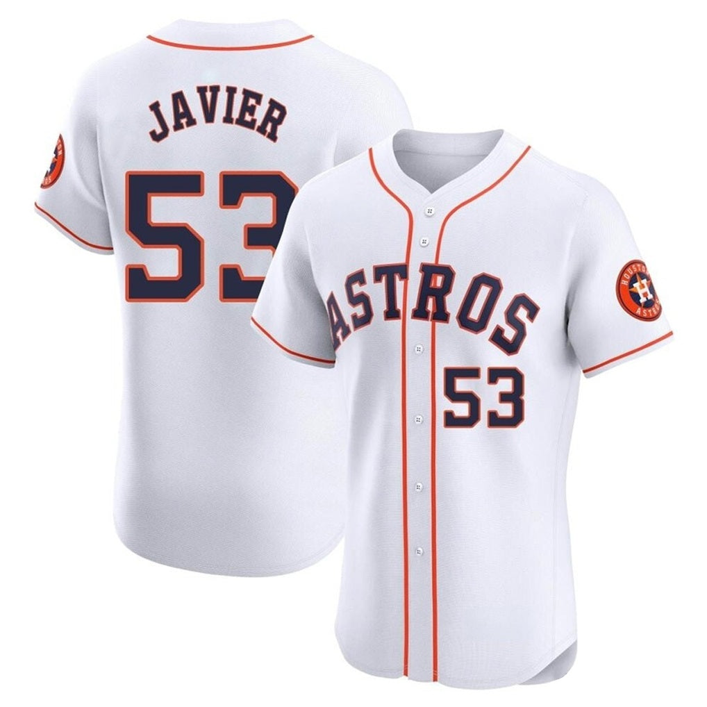 Houston Astros #53 Cristian Javier Player White HOLBERT Limited Elite Home Stitched Jerseys