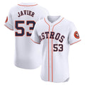 Houston Astros #53 Cristian Javier Player White HOLBERT Limited Elite Home Stitched Jerseys