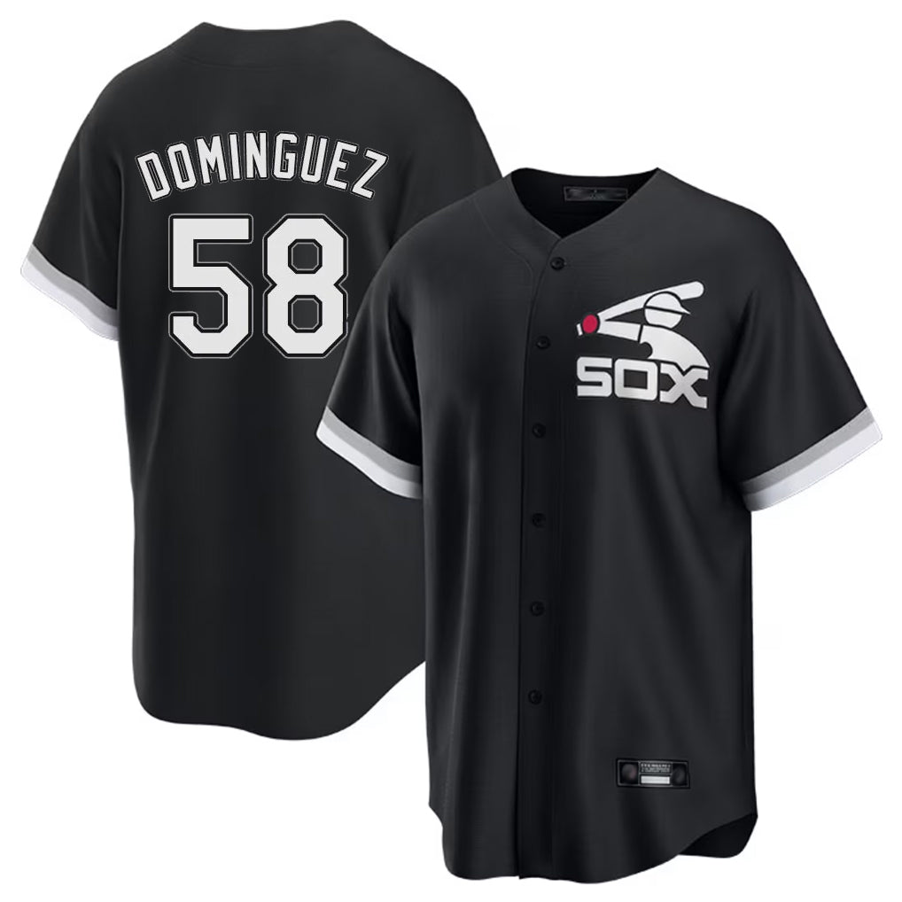 Chicago White Sox #58 Seranthony Dominguez Player Black HOLBERT Spring Training Game Stitched Jerseys
