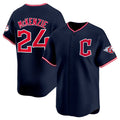 Cleveland Guardians #24 Triston McKenzie Navy HOLBERT 2025 Alternate Limited Stitched Jersey