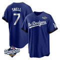 Los Angeles Dodgers #7 Blake Snell Player Royal HOLBERT City Connect Game World Series Stitched Jerseys