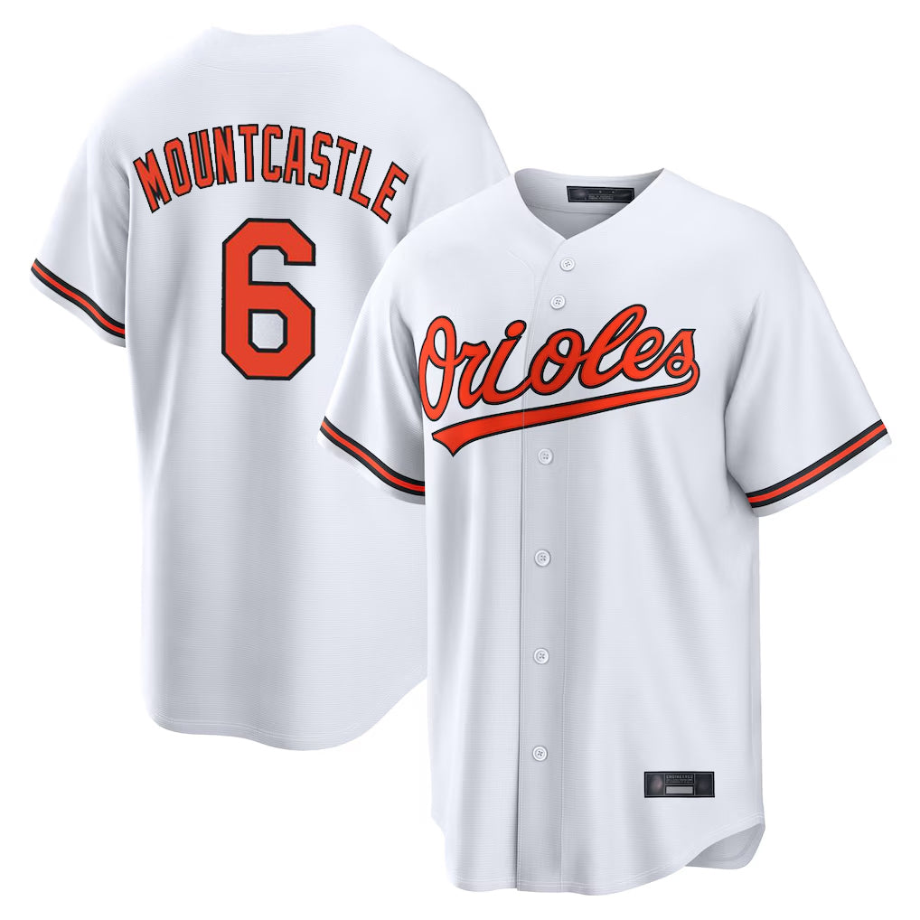 Baltimore Orioles #6 Ryan Mountcastle Player White HOLBERT Home Game Stitched Jerseys