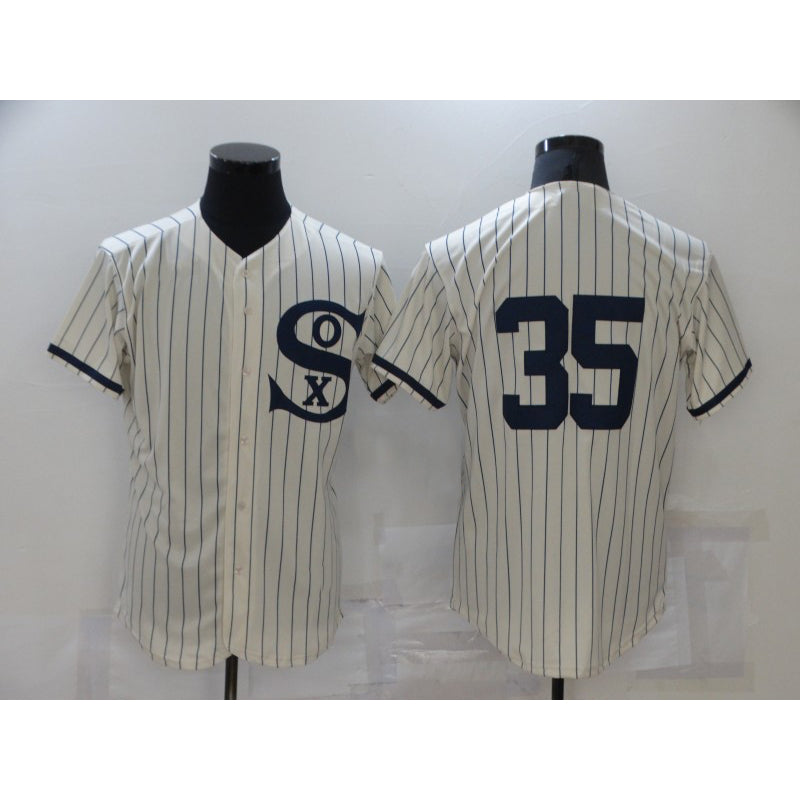 Chicago White Sox #35 Frank Thomas 2021 Cream Navy HOLBERT Field of Dreams Flex Base Stitched Jersey