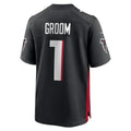 A.Falcons Number #1 Groom Black HOLBERT Game Jersey