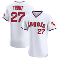 Los Angeles Angels #27 Mike Trout White HOLBERT Alternate 2 Elite Jersey