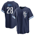 Kansas City Royals #28 Kyle Isbel Player Navy HOLBERT City Connect Home Game Stitched Jerseys