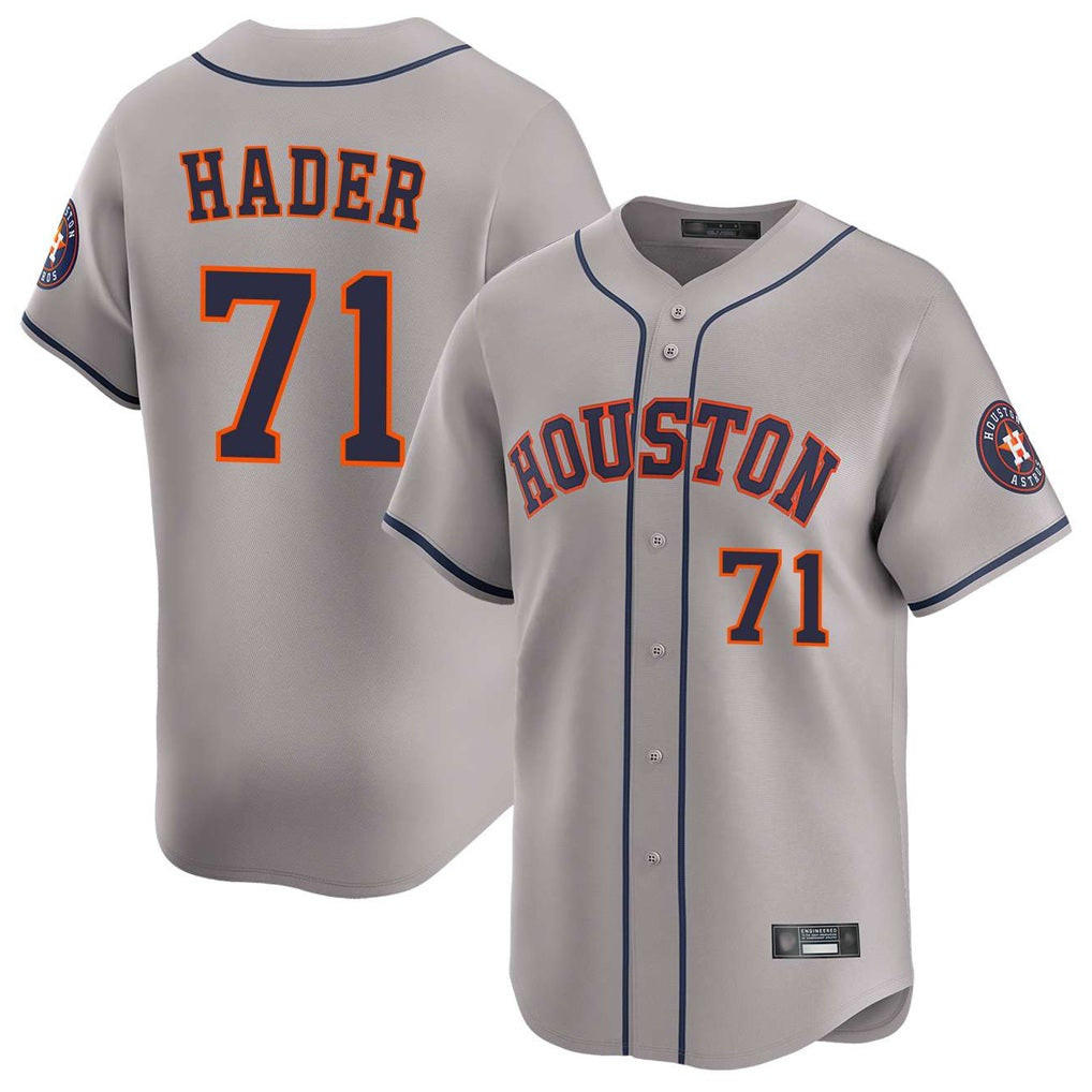 Houston Astros #71 Josh Hader Player Gray HOLBERT Home Limited Stitched Jerseys