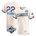 Los Angeles Dodgers #22 Clayton Kershaw Player Cream HOLBERT World Series City Connect Limited Elite Home Stitched Jerseys