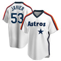 Houston Astros #53 Cristian Javier Player White HOLBERT Cooperstown Collection T-shirt Stitched Jerseys