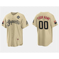 Custom Arizona Diamondbacks Active Player Gold HOLBERT 2023 World Series City Connect Cool Base Stitched Jersey