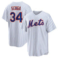 New York Mets #34 Kodai Senga White-Royal HOLBERT Home Replica Player Jersey