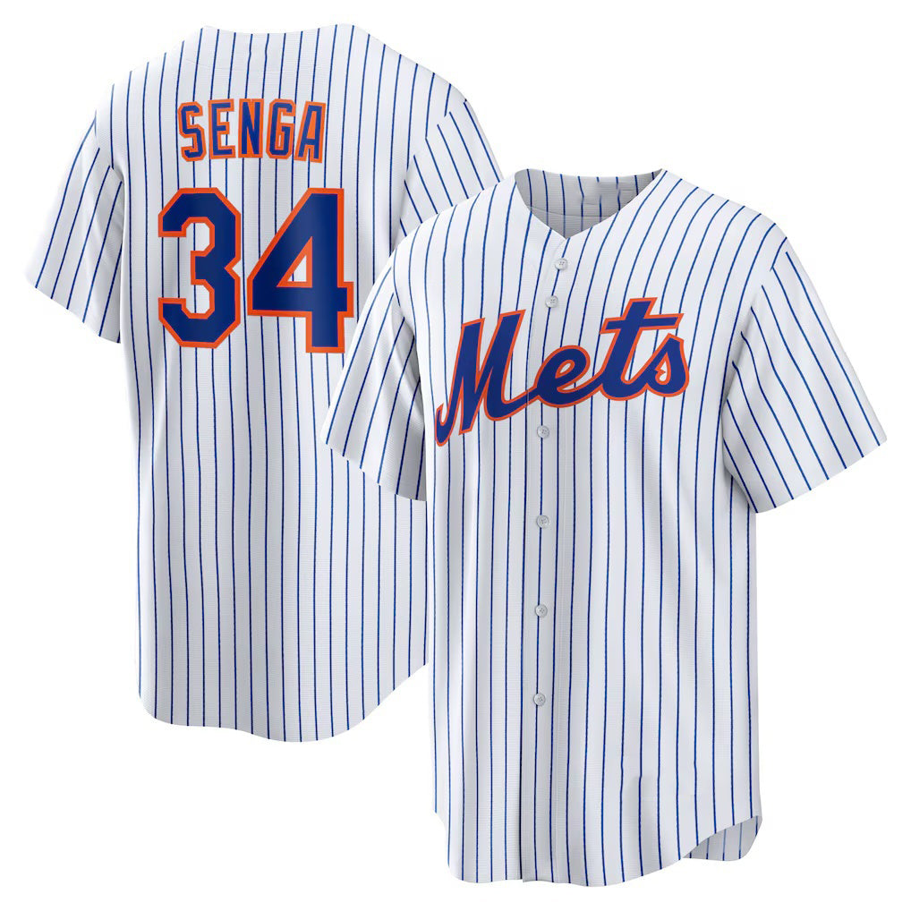 New York Mets #34 Kodai Senga White-Royal HOLBERT Home Replica Player Jersey