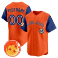 Custom Toronto Blue Jays x Dragon Ball Royal Orange HOLBERT Vapor Premier Limited Jersey - All Stitched