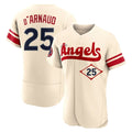 Los Angeles Angels #25 Travis d'Arnaud Player Cream HOLBERT City Connect Limited ELite Home Stitched Jerseys