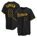Baltimore Orioles #8 Cal Ripken Player Black HOLBERT Snake Skin City Home Game Stitched Jerseys