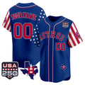 Custom Houston Astros America 250 Edition Vapor Premier Limited Royal HOLBERT Stitched Jerseys