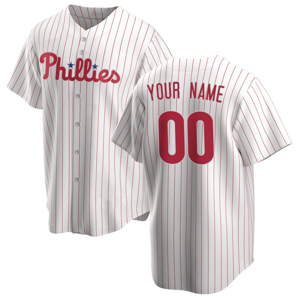 Custom Philadelphia Phillies White HOLBERT Home Replica Jersey