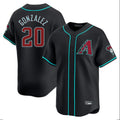 Arizona Diamondbacks #20 Luis Gonzalez Player Black HOLBERT Limited Home Game Stitched Jerseys