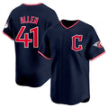 Cleveland Guardians #41 Carlos Santana Navy HOLBERT 2025 Alternate Limited Stitched Jersey