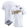Los Angeles Dodgers Blank Player White Gold HOLBERT Limited Elite Home World Series Stitched Jerseys