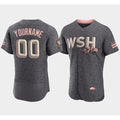 Custom Washington Nationals 2022 Gray HOLBERT City Connect Cherry Blossom Flex Base Stitched Jersey