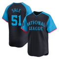 Atlanta Braves #51 Chris Sale Player Navy HOLBERT National League All-Star Limited Home Game Stitched Jerseys