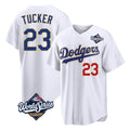 Los Angeles Dodgers #23 Kyle Tucker Player Gold White HOLBERT World Series 2026 Collection Stadium Limited Stitched Jerseys