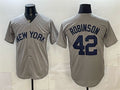 New York Yankees #42 Jackie Robinson Grey HOLBERT Stitched Jersey