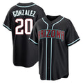 Arizona Diamondbacks #20 Luis Gonzalez Player Black HOLBERT Home Game Stitched Jerseys