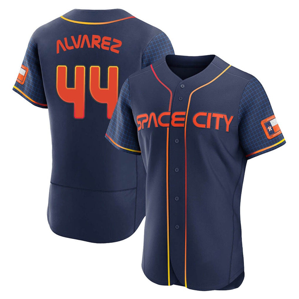 Houston Astros #44 Yordan Alvarez Player Navy HOLBERT City Connect Limited Elite Home Stitched Jerseys