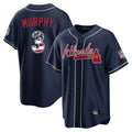 Atlanta Braves #3 Dale Murphy Player Navy HOLBERT USA 250 Fourth Of July Limited Home Game Stitched Jerseys