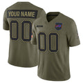 Custom B.Bills Active Player Olive HOLBERT 2025 Salute to Service Limited Stitched Jersey