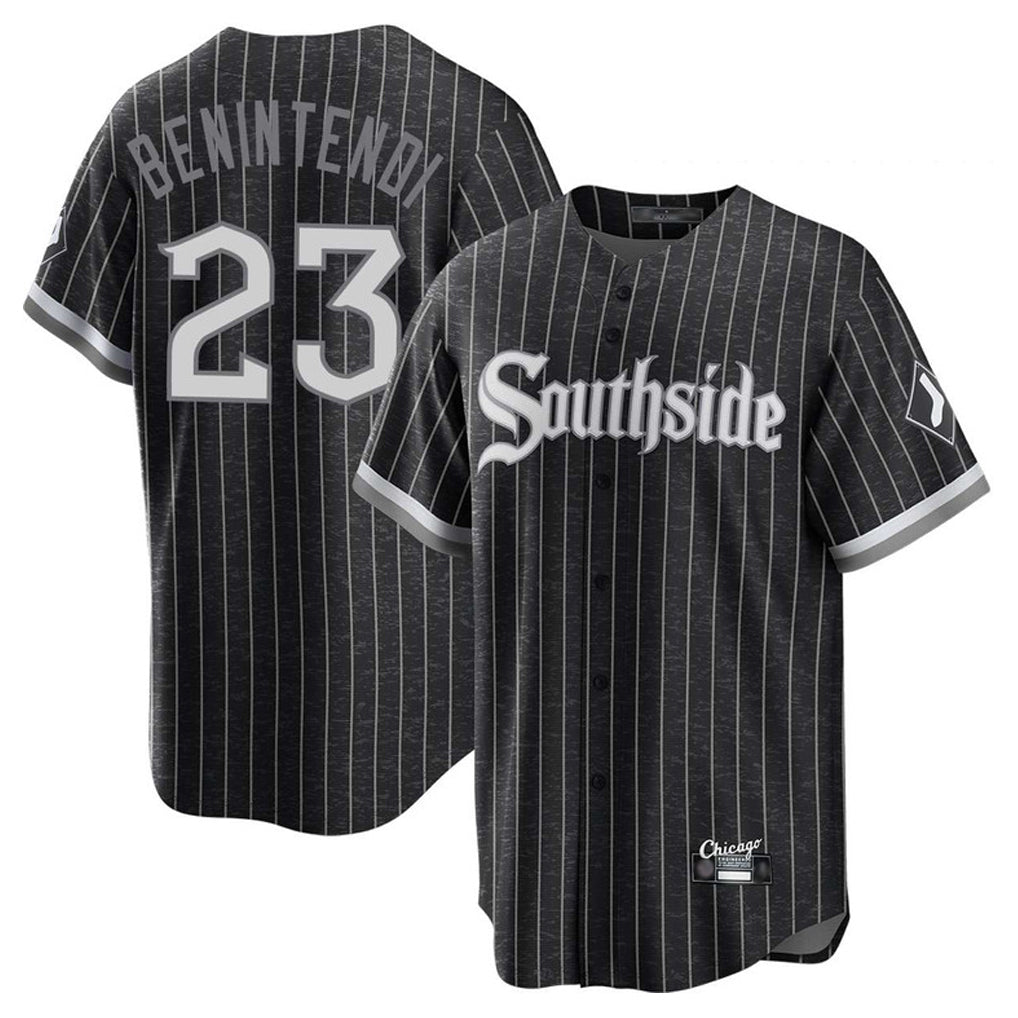Chicago White Sox #23 Andrew Benintendi Player Black HOLBERT City Connect Home Game Stitched Jerseys