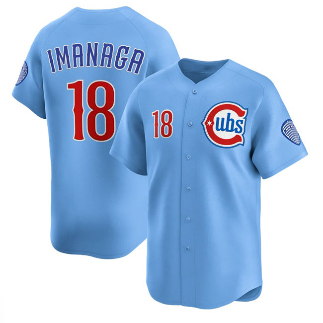 Chicago Cubs #18 Sh¨­ta Imanaga Blue HOLBERT 2024-25 2nd Alternate Limited Stitched Jersey